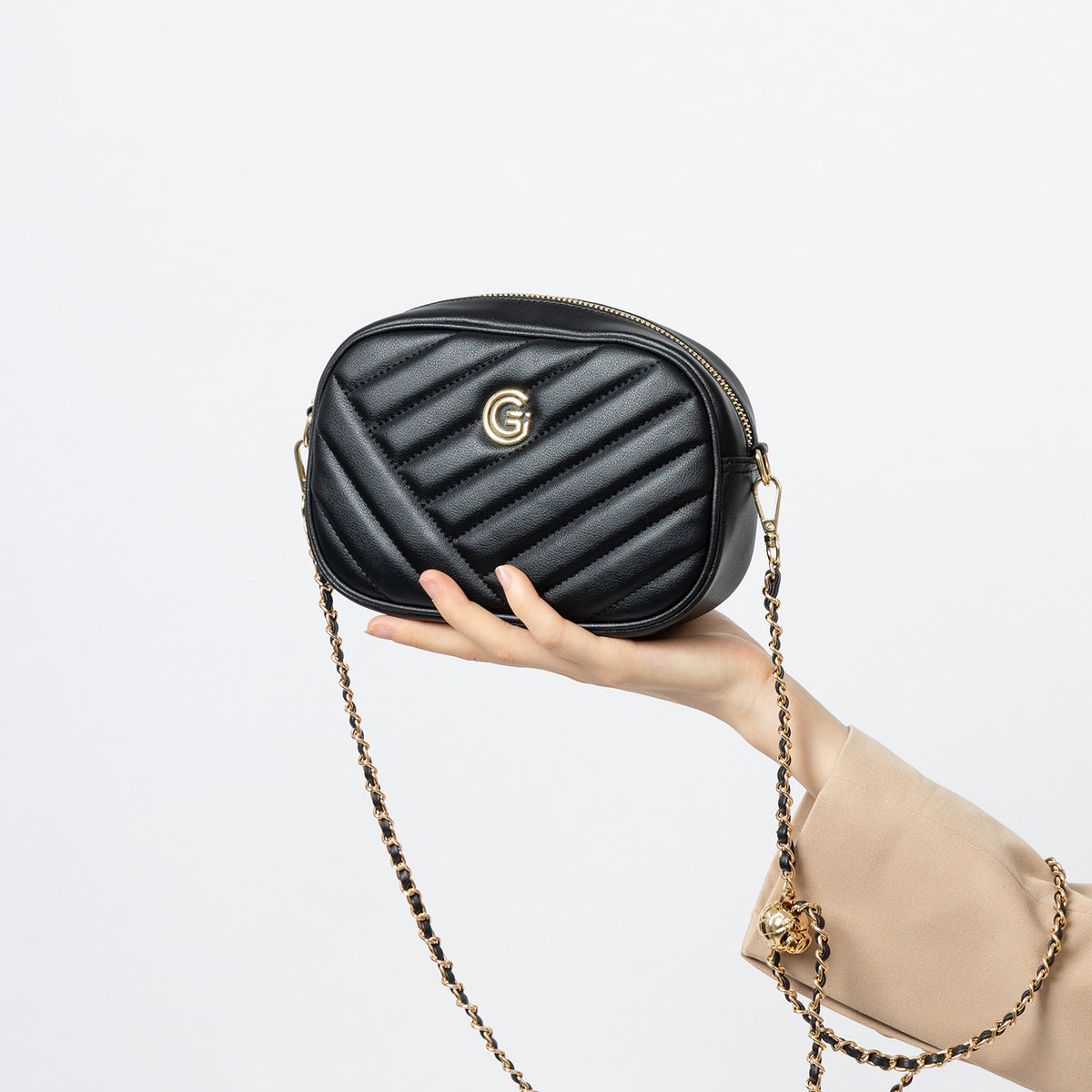 Genuine Leather Shoulder Crossbody Square Bag