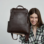 Genuine Leather Large-Capacity Backpack