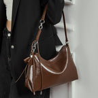 Genuine Leather Shoulder Bag Crossbody Handbag Underarm Purse