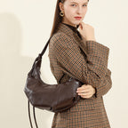 Genuine Leather Crossbody Handheld Dumpling Bag
