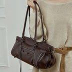 Genuine Leather Shoulder Crossbody Handbag Motorcycle Bag