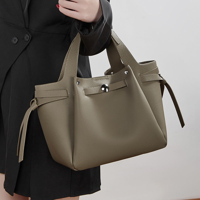 Large Capacity Top-Handle Crossbody Tote Bag