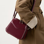 Genuine Leather Large Capacity Top-Handle Crossbody Bag