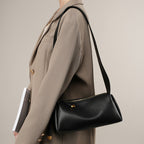 Genuine Leather Crossbody Baguette Bag