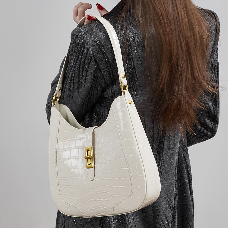 Genuine Leather Shoulder Crossbody Handbag Underarm Bag