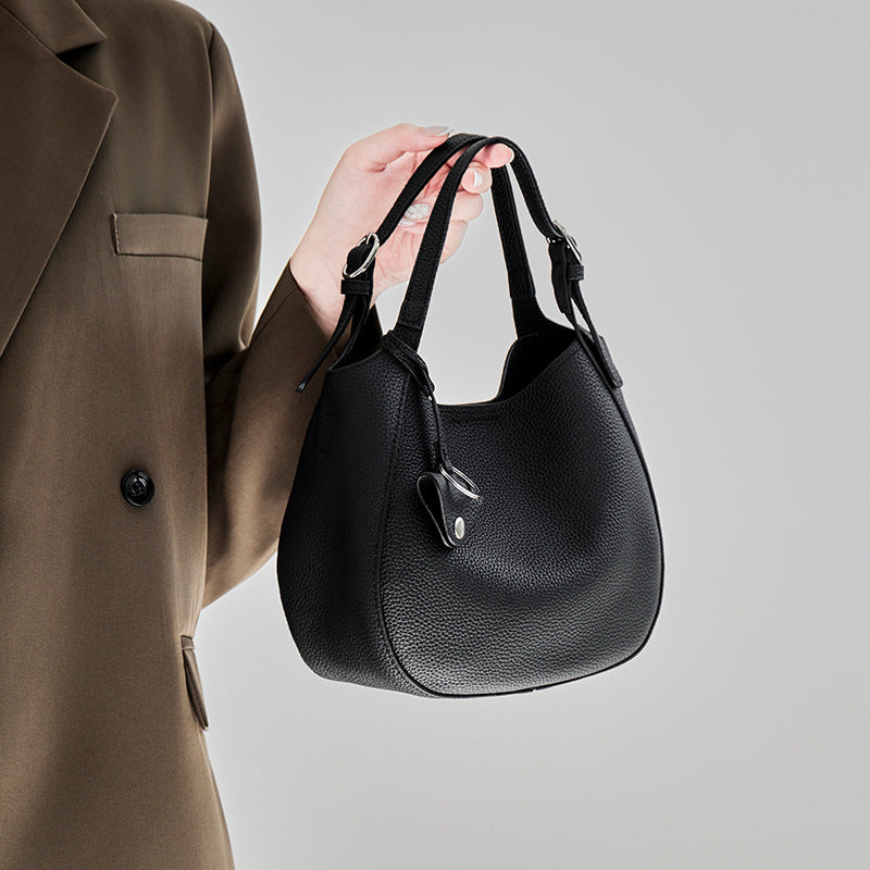 Luxurious Top Handle Shoulder Crossbody Bucket Bag