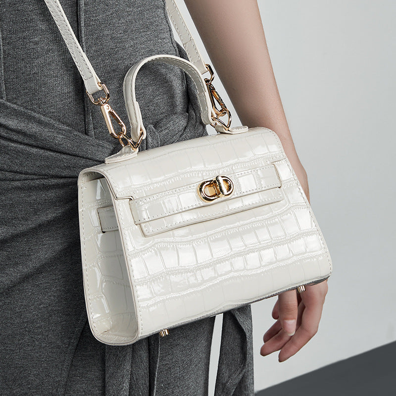 Genuine Leather Shoulder Crossbody Handbag Kelly Bag