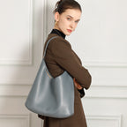 Large Capacity Genuine Leather Shoulder Crossbody Tote Bag