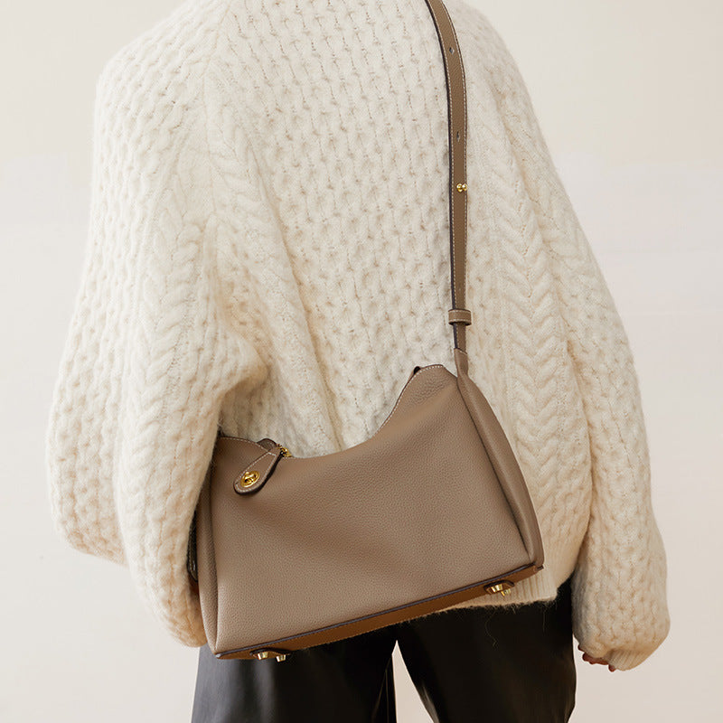 Vintage Genuine Leather Shoulder Crossbody Underarm Bag