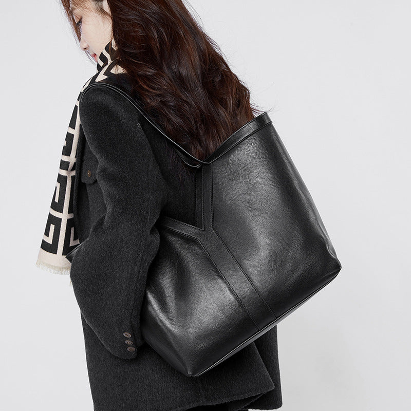 Genuine Leather Shoulder Handbag Tote Bag