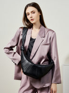Horn Genuine Leather Shoulder Crossbody Dumpling Bag