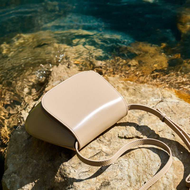 Genuine Leather Shoulder Crossbody Saddle Bag
