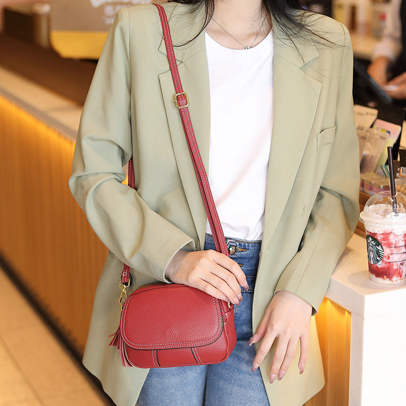 Fashion Genuine Leather Shoulder Crossbody Handbag