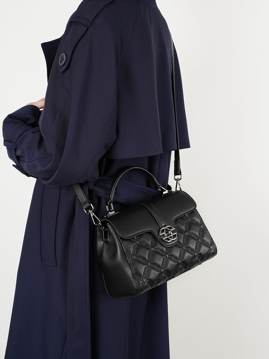 Elevated Top Handle Shoulder Crossbody Bag