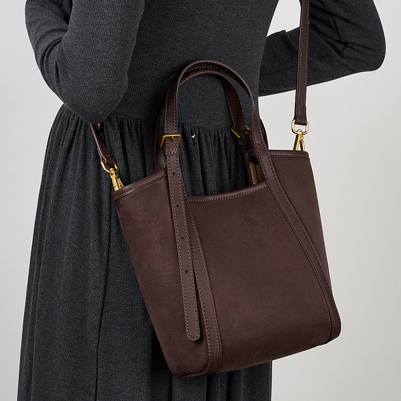 Large Capacity Top-Handle Crossbody Tote Bag