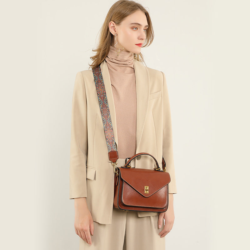Vintage Top Handle Shoulder Crossbody Satchel