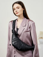 Horn Genuine Leather Shoulder Crossbody Dumpling Bag