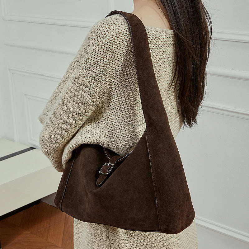 Genuine Leather Vintage Top-Handle Tote Bag