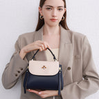 Minimalist Genuine Leather Shoulder Top Handle Crossbody Bag