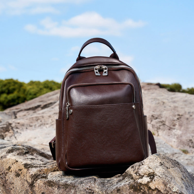 Genuine Leather Large Capacity Women's Backpack