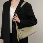 Genuine Leather Crossbody Baguette Bag