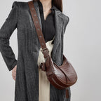 High-End Shoulder Crossbody Crescent Bag