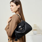 Work Tote Bag with Top Handle and Turn-Lock Closure