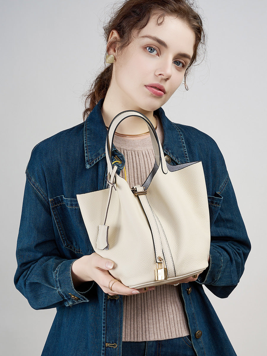 Premium Leather Bucket Handbag