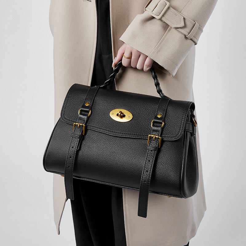 Genuine Leather Shoulder Crossbody Handbag Messenger Bag