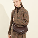 Genuine Leather Crossbody Handheld Dumpling Bag