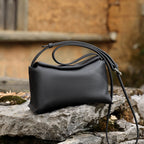 Commuter Genuine Leather Shoulder Crossbody Pillow Bag