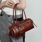 Vintage Shoulder Baguette Bag With Top Handle