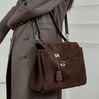 Luxury Genuine Leather Shoulder Crossbody Tote Handbag