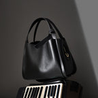 Genuine Leather Crossbody Handheld Bucket Bag