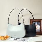 Genuine Leather Top-Handle Underarm Bag