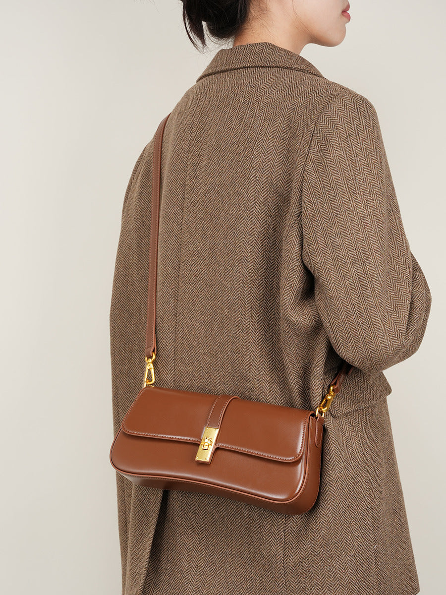 Elevated Shoulder Crossbody Baguette Bag