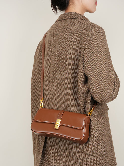 Elevated Shoulder Crossbody Baguette Bag