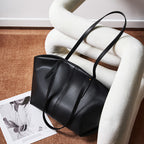 Genuine Leather Large Capacity Top-Handle Tote Bag