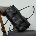 Genuine Leather Shoulder Crossbody Handbag Motorcycle Bag