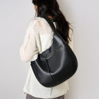 Genuine Leather Large Capacity Top-Handle Tote Bag