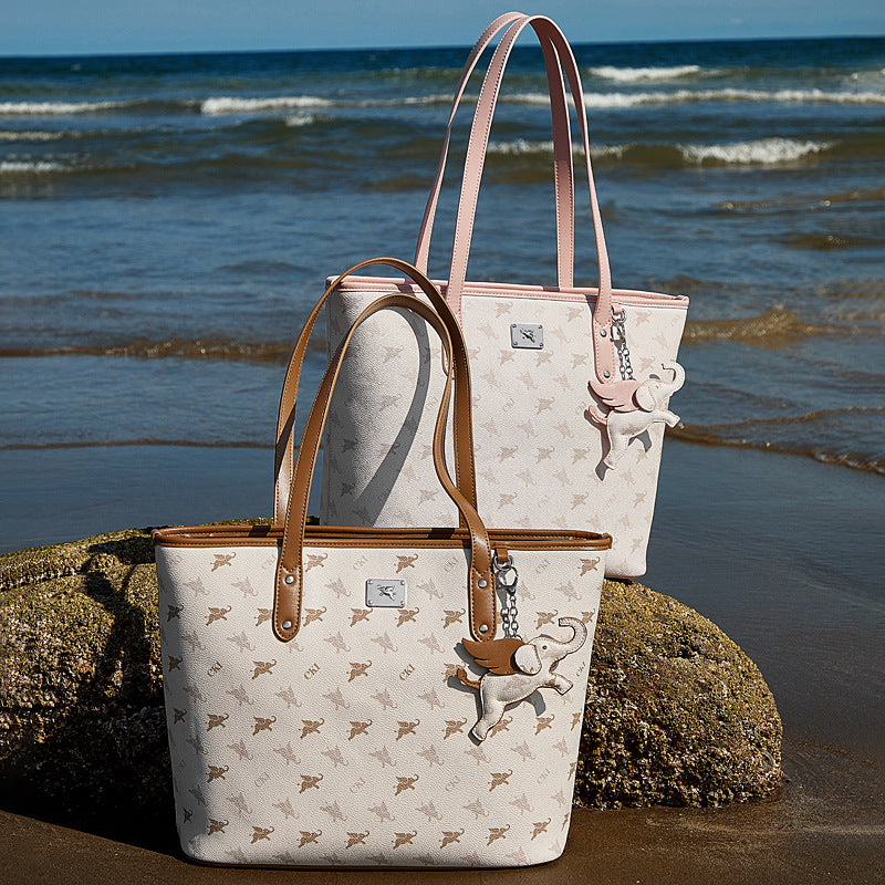 Genuine Leather Top-Handle Tote Bag