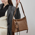 Genuine Leather Crossbody Tote Bag
