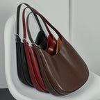 Genuine Leather Top-Handle Crossbody Tote Bag