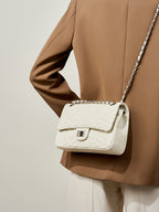 Tweed style Shoulder Crossbody Chain Bag