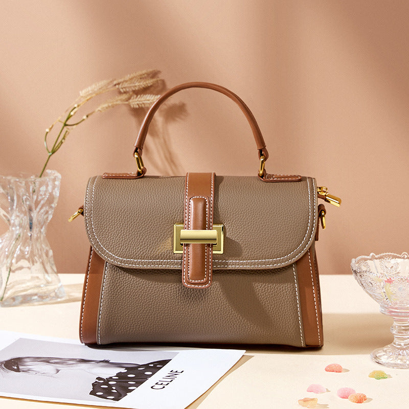 Vintage Single-Strap Crossbody Bag With Top Handle