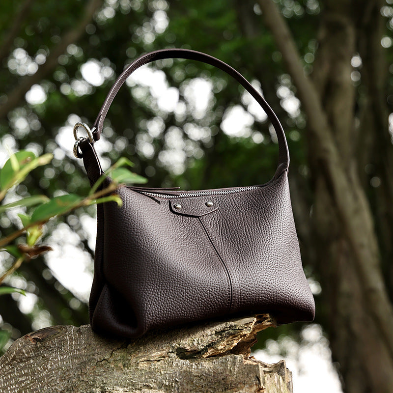Genuine Leather Shoulder Crossbody Tote
