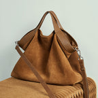 Retro Chic Crossbody Tote Bag With Top Handles