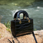 Genuine Leather Top-Handle Lady Dior Bag