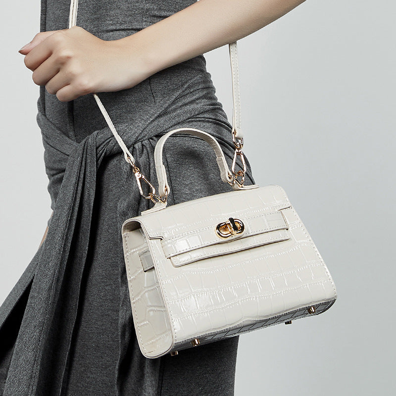 Genuine Leather Shoulder Crossbody Handbag Kelly Bag