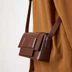 Genuine Leather Crossbody Small Square Bag